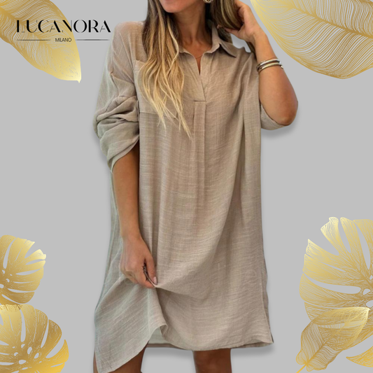 Isa Allio™ Abito camicia casual da donna