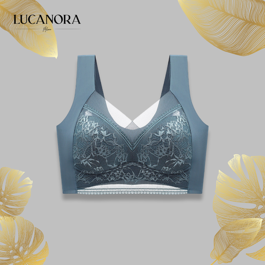 LaceLuxe™ donna Reggiseno in pizzo e seta ghiacciata da