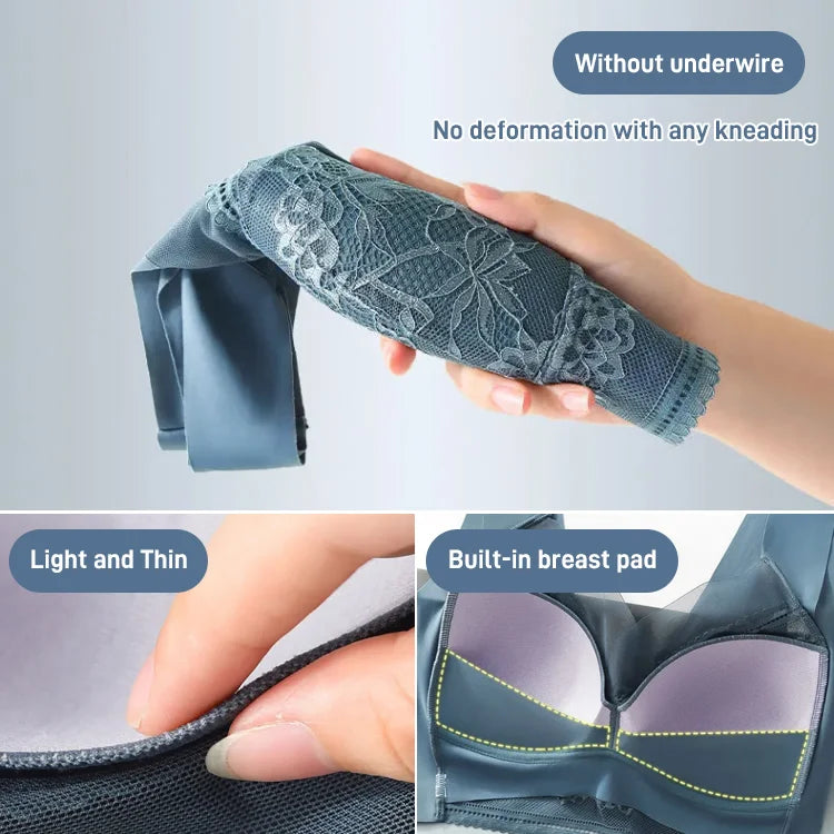 LaceLuxe™ donna Reggiseno in pizzo e seta ghiacciata da