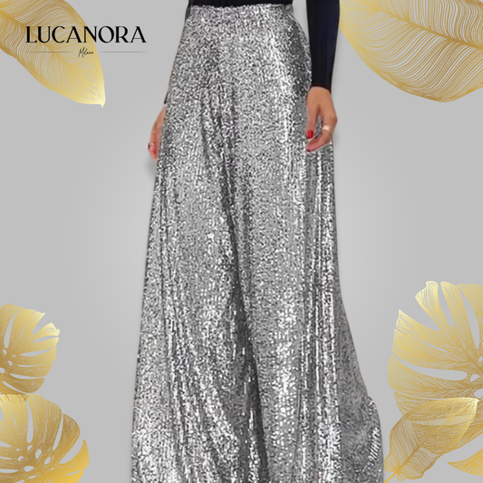 Liana Carta™ Pantaloni a gamba larga con paillettes scintillanti