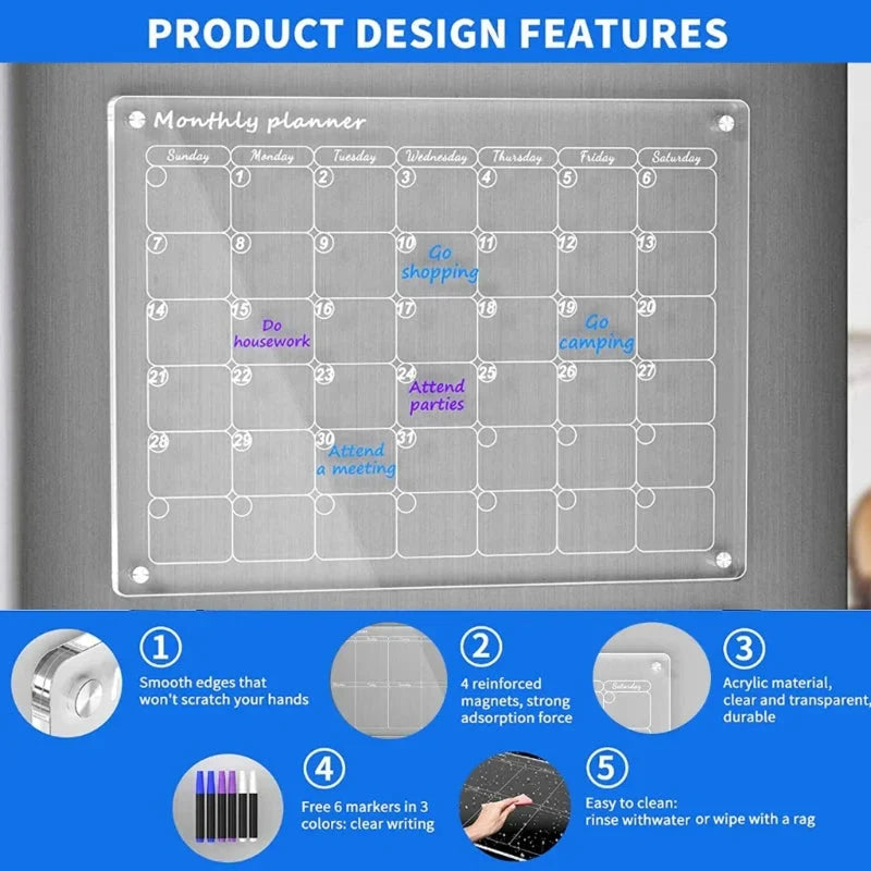 MagPlan™ Calendario magnetico in acrilico