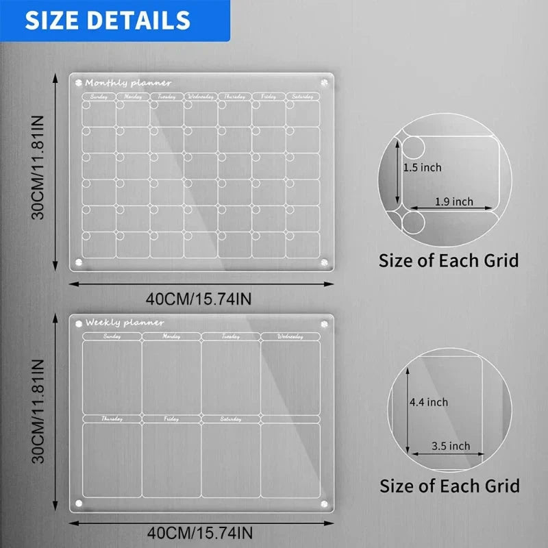 MagPlan™ Calendario magnetico in acrilico