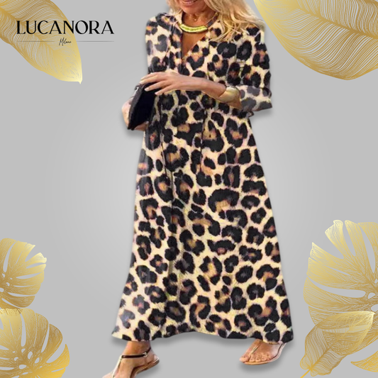 Marzia Baglio™ Abito alla moda con stampa leopardata