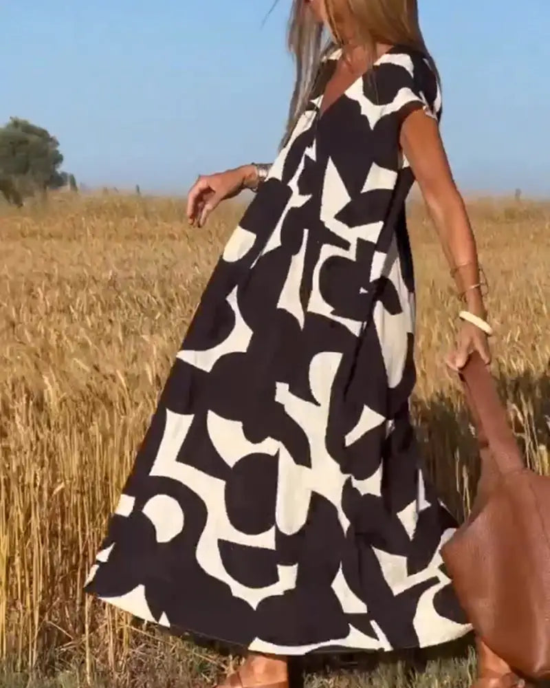 Maura Milano™️ Abito minimalista con scollo a V