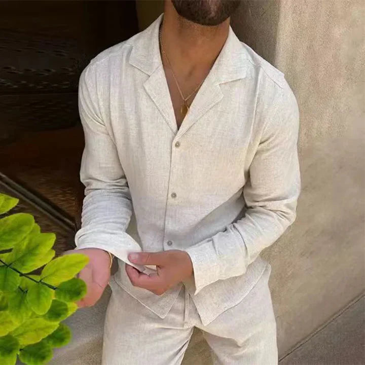 Maurizio Cavalli™ Set casual in due pezzi in tela di cotone