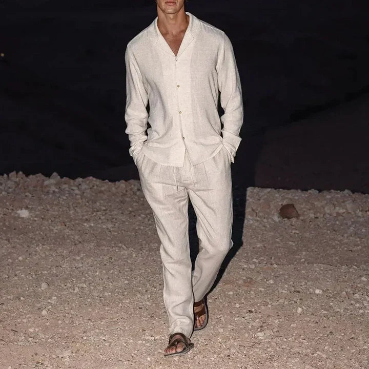Maurizio Cavalli™ Set casual in due pezzi in tela di cotone