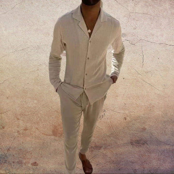 Maurizio Cavalli™ Set casual in due pezzi in tela di cotone