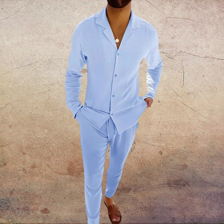 Maurizio Cavalli™ Set casual in due pezzi in tela di cotone