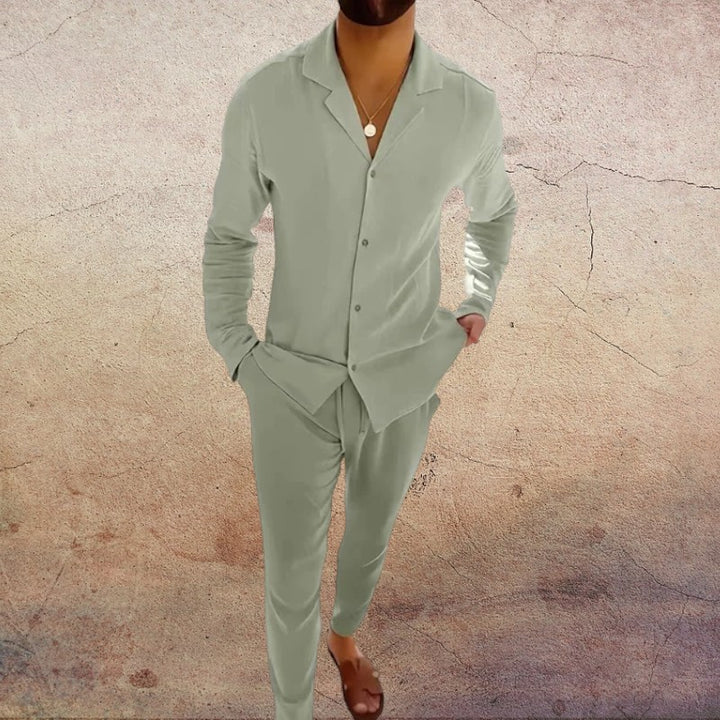Maurizio Cavalli™ Set casual in due pezzi in tela di cotone