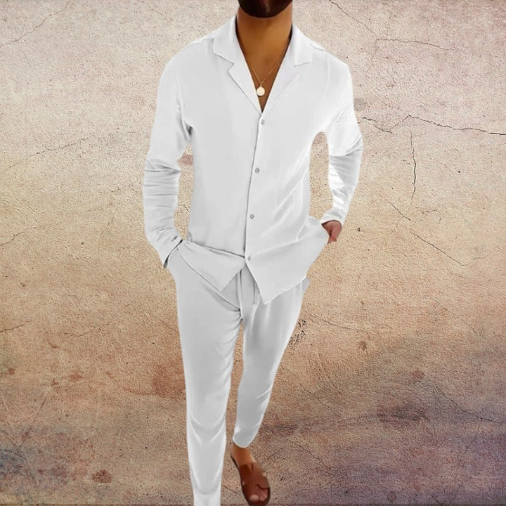 Maurizio Cavalli™ Set casual in due pezzi in tela di cotone