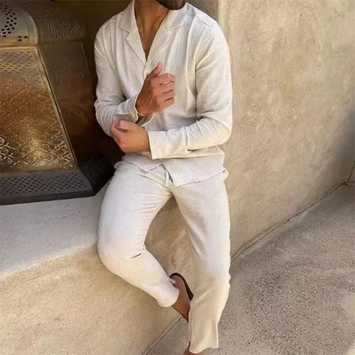 Maurizio Cavalli™ Set casual in due pezzi in tela di cotone