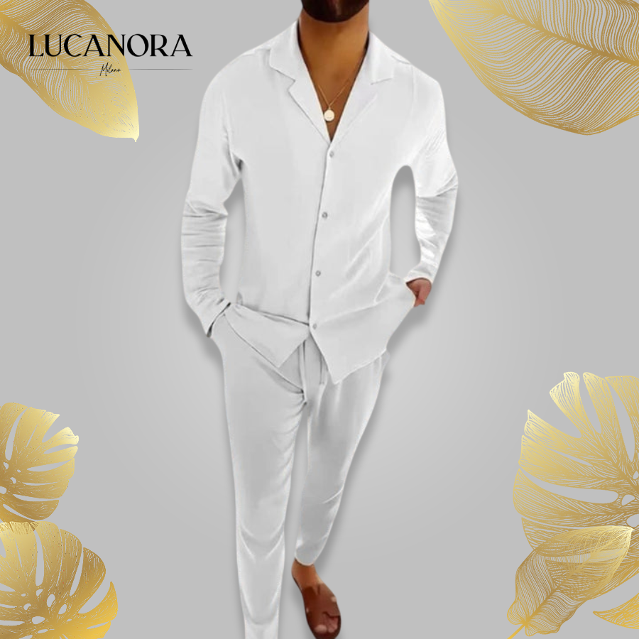 Maurizio Cavalli™ Set casual in due pezzi in tela di cotone