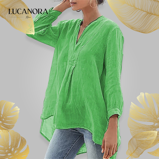 Novella Lio™ Camicia elegante con scollo a V da donna