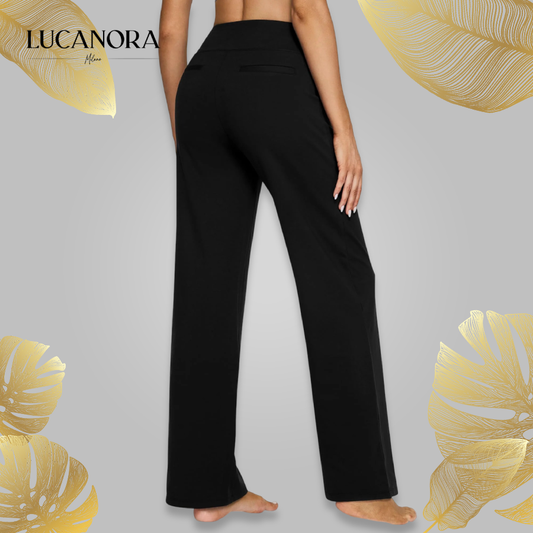 Novella Zani™ Pantaloni comodi con vita alta e gamba larga