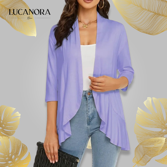 Olivia Paletta™ Comodo cardigan con volant