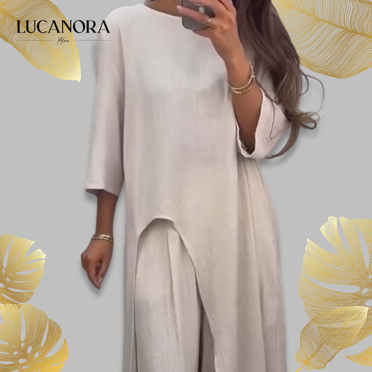 Saba Donis™ Completo top irregolare e pantaloni a gamba larga