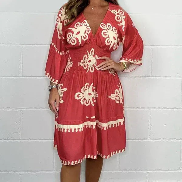 Ulfa Carboni™ Abito floreale boho da donna
