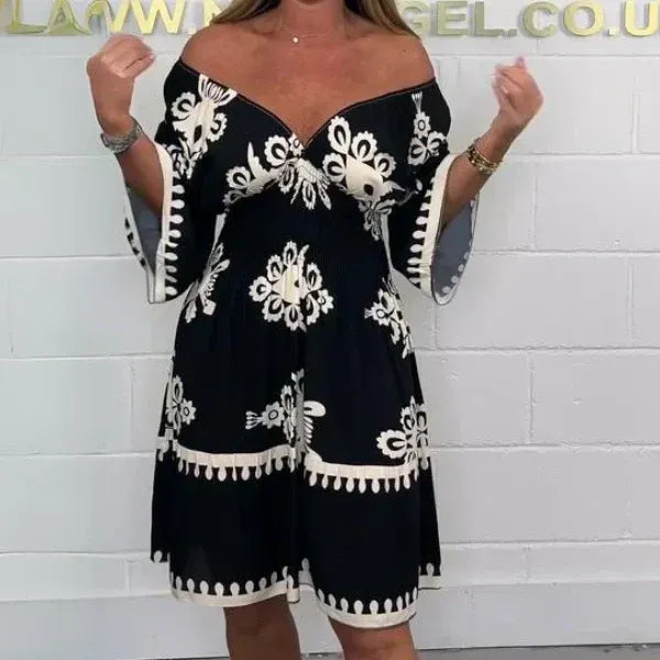 Ulfa Carboni™ Abito floreale boho da donna