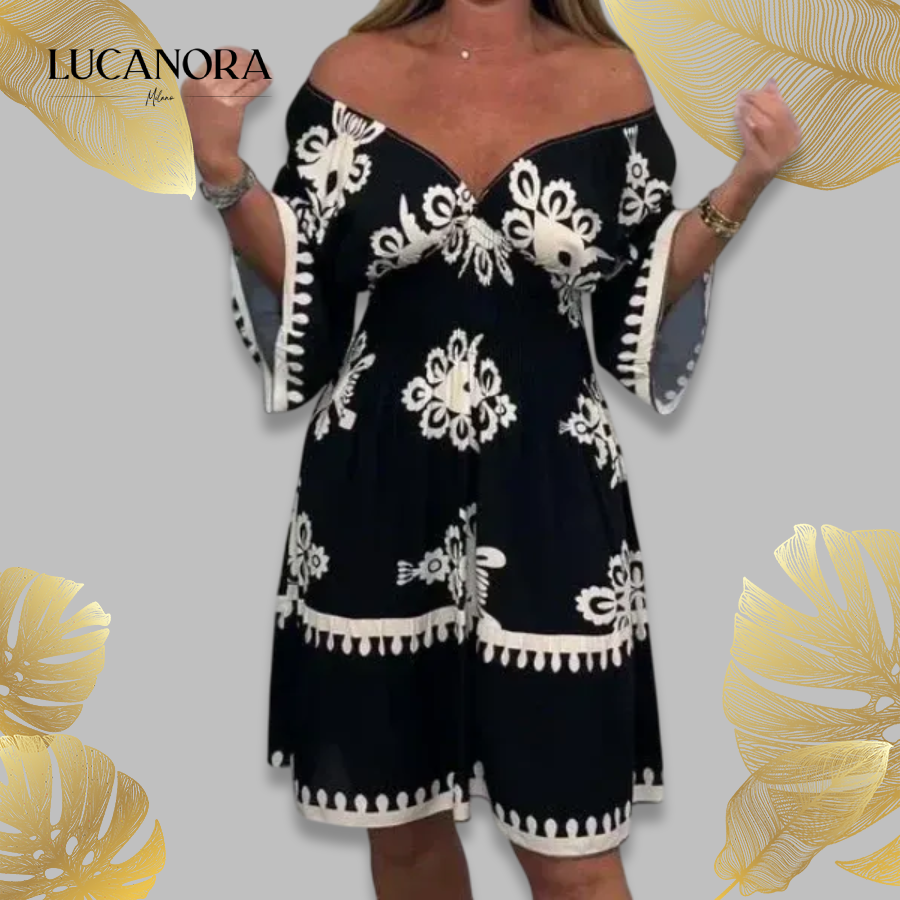 Ulfa Carboni™ Abito floreale boho da donna