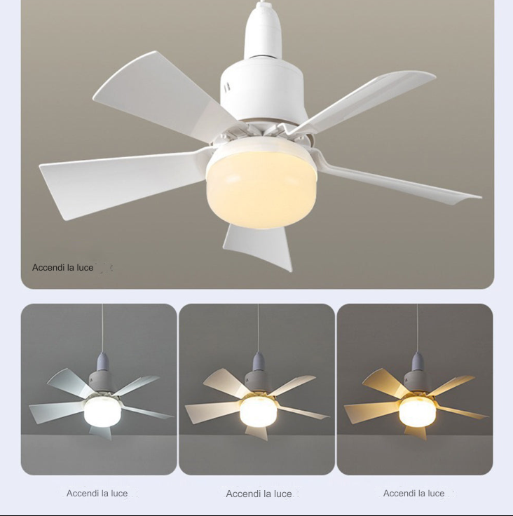 ZephyrAir™ Ventilatore da soffitto portatile e luce 2 in 1